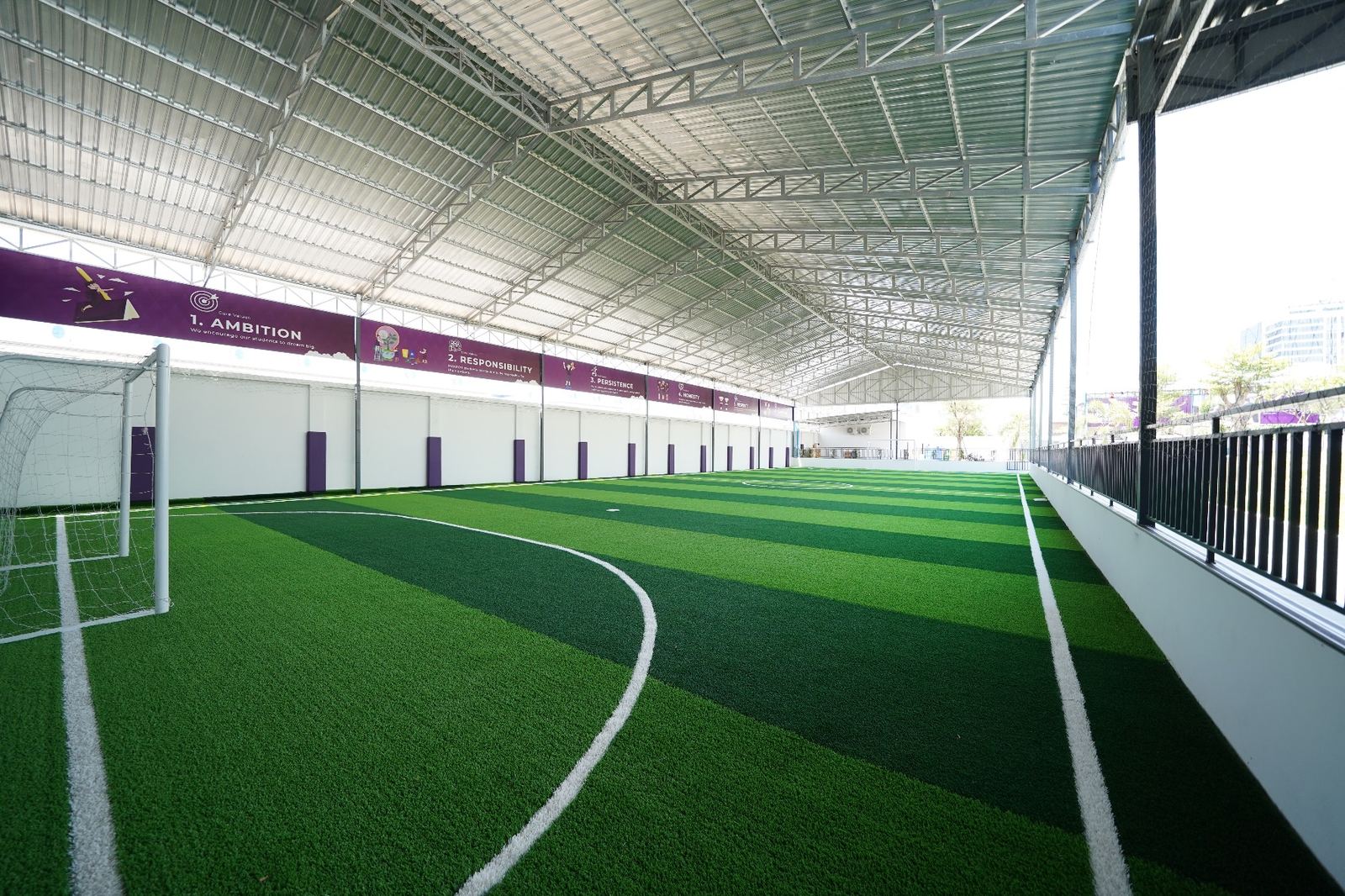 Covered football field