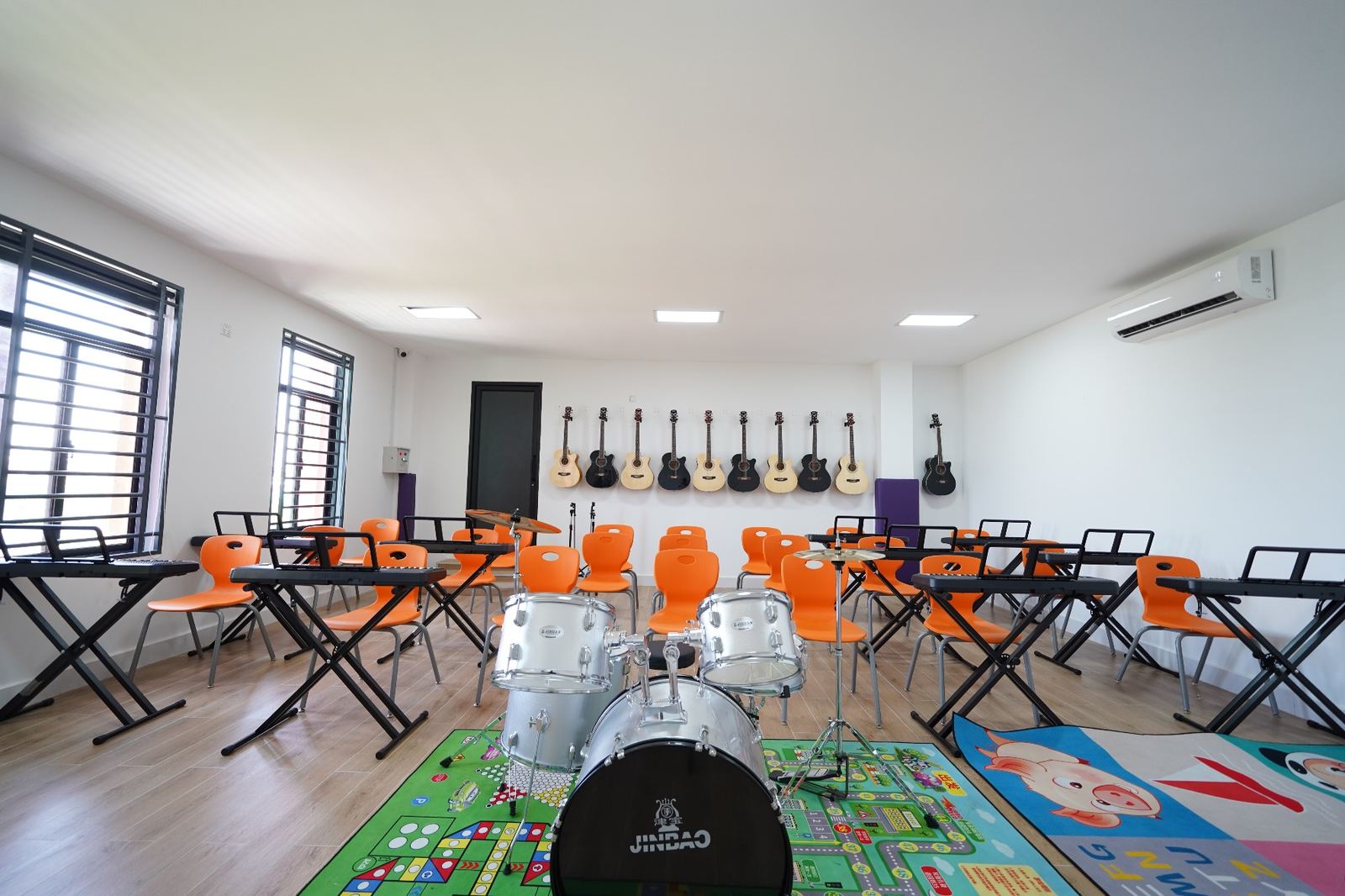 Music room with instruments